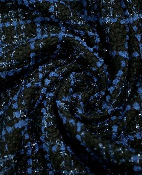 Костюмная шанель черно-синяя